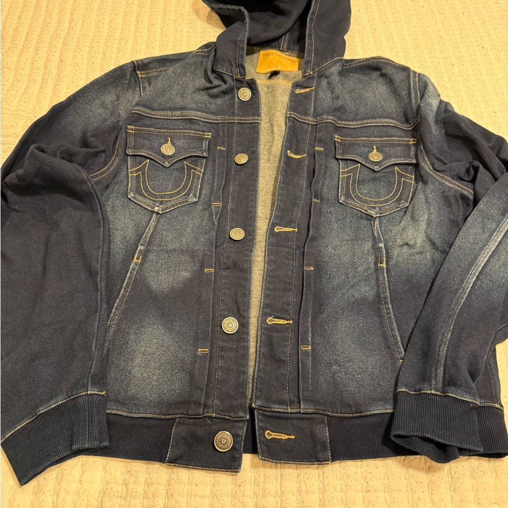 True Religion Dark Blue sweatsuit material Jacket